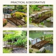 thumbnail image 5 of Outsunny 7' Arch Garden Bridge with Side Railings, Decorative Metal Arc Footbridge, Bronze, 5 of 10