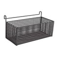 thumbnail image 4 of Cesta metálica colgante para mesita de noche, organizador práctico que ahorra espacio Negro, 4 of 7