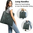 thumbnail image 2 of 5 Pack Foldable Shopping Bag,Halloween Spider Web Pattern Reusable Grocery Bags with Pockets,Large Reusable Tote Bags with Handles Waterproof & Lightweight, 2 of 6