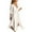 White, variant on Summer Dresses for Women 2025 Trendy Long Sleeve Cotton Linen Collar V Neck Holiday Casual Sundress Maxi Long Shirt Button Down Dress White 3XL