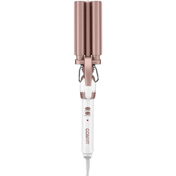 Conair Double Ceramic 3-Barrel Curling Iron, Hair Curler for All Lengths