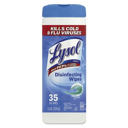 LYSOL Brand Disinfecting Wet Wipes, Ocean Fresh, 35 Wipes
