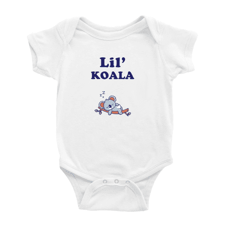 

Cute Baby Rompers Lil Koala Animal Funny Boy & Gril Baby Jumpsuit (White 3-6 Months)