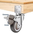 thumbnail image 4 of 4 ruedas para muebles pequeños Rueda giratoria de 32 mm con placa Ke y montaje en L para mesa de centro de gabinete, 4 of 5