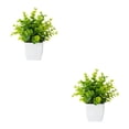 thumbnail image 3 of Advancent Plantas artificiales ecológicas ABS, adornos para el hogar realistas y de bajo mantenimiento, plantas para dormitorio, eucalipto falso Eucalipto 2piezas, 3 of 6