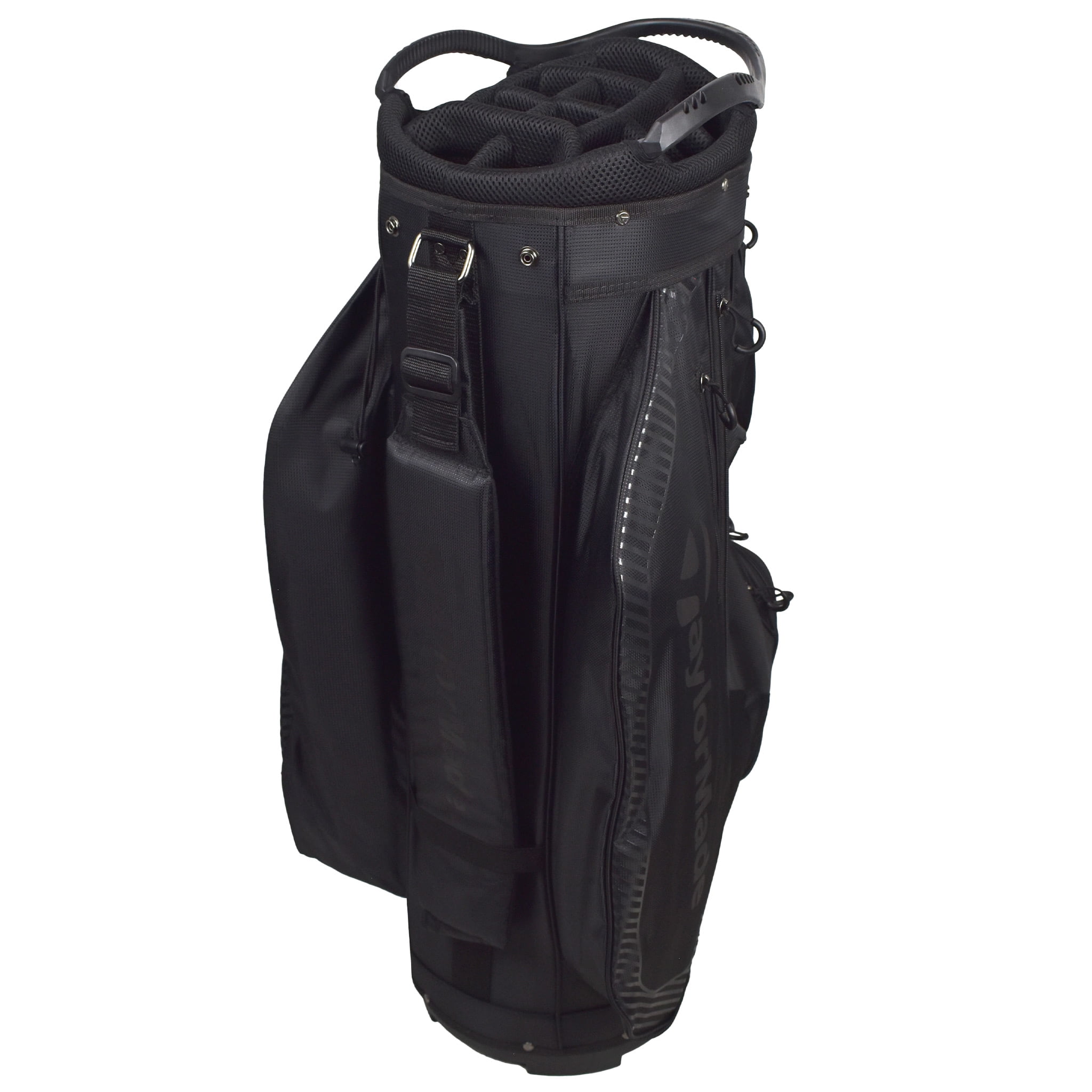 TaylorMade Golf Pro Cart Bag in Black with Accessories and TaylorMade Golf Pro Cart Bag in Black with Accessories and