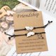 thumbnail image 4 of Pulsera de la amistad de mariposa para mujeres y niñas, 2 mejores amigas, pulsera de mariposa Bff, regalos de cumpleaños de relación de larga distancia, 4 of 5
