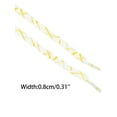 thumbnail image 3 of Colored Printed Flat Shoelaces Splashing Ink Shoe Laces for Sneakers 2 Pairs White-Yellow 120cm/47.24", 3 of 4