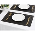 thumbnail image 6 of Unique Bargains Vinyl Placemats for Table Decor Washable Table Placemats 8pk Black 18x12in, 6 of 7