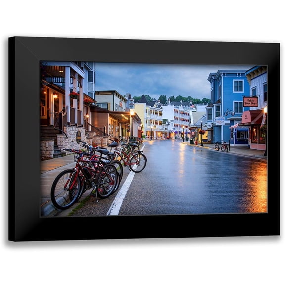 Romanowicz, Adam 14x11 Black Modern Framed Museum Art Print Titled - Quiet Dawn On Mackinac Island