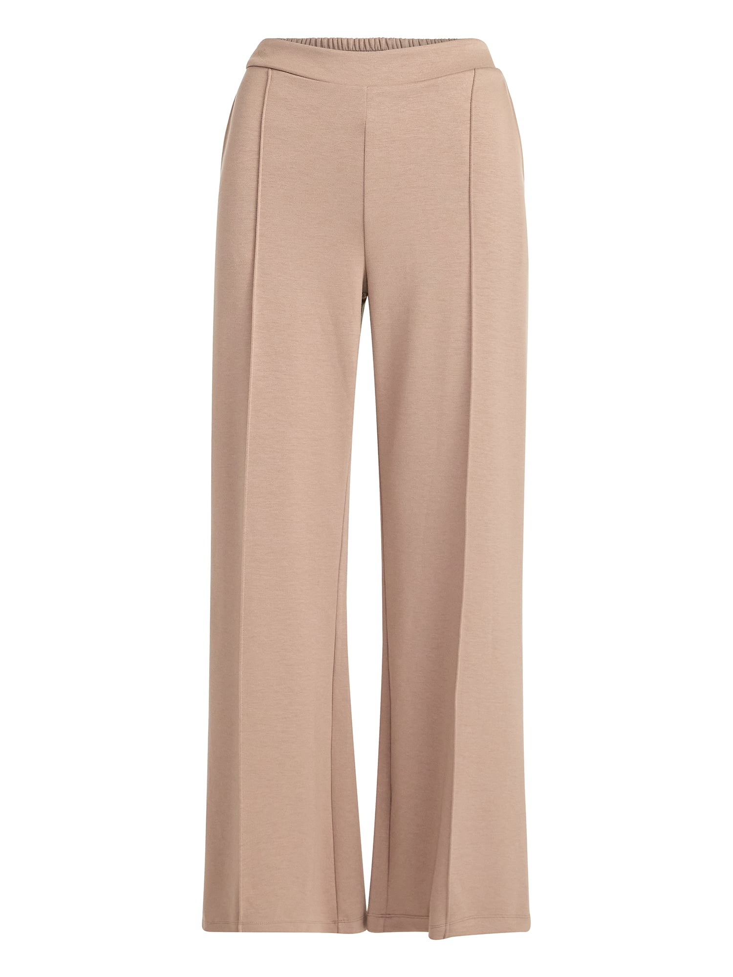 Scoop Women’s and Women’s Plus New Scubaknit Seamed Sweatpants, Regular and Short Lengths, Sizes XS-4X
