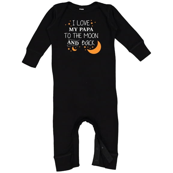 Inktastic I Love My Papa to the Moon and Back Baby Romper Coveralls