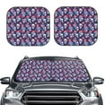 thumbnail image 2 of Salouo Skull flower blue Pattern Car Windshield Sun Shade Foldable | Front Windshield Shade for Sun, Heat and UV Rays | Interior Sun Protection-Small, 2 of 6