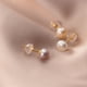 thumbnail image 3 of Pendientes de botón de plata s925 Love Lodge, pendientes de botón de perla fresca de estilo coreano para mujer, perforación de oreja simple, pequeños y delicados G3079, 3 of 5