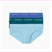 CK Clavin Klein Men's Cotton Stretch 3-Pack Hip Biref Ravin Blue Teal Size XL