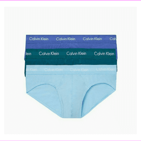 CK Clavin Klein Men's Cotton Stretch 3-Pack Hip Biref Ravin Blue Teal Size XL