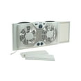 Holmes Dual Blade Twin Window Fan with One Touch Thermostat, Double