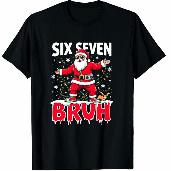 67 Six Seven Burh Santa Christmas 6 7 Meme Men Women T-Shirt