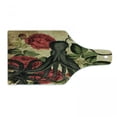 thumbnail image 1 of Octopus Cutting Board, Nostalgic Arrangement with Blossoming Roses and Marine Animal, Decorative Tempered Glass Cutting and Serving Board, Wine Bottle Shape, Brown Charcoal Grey, by Ambesonne, 1 of 1