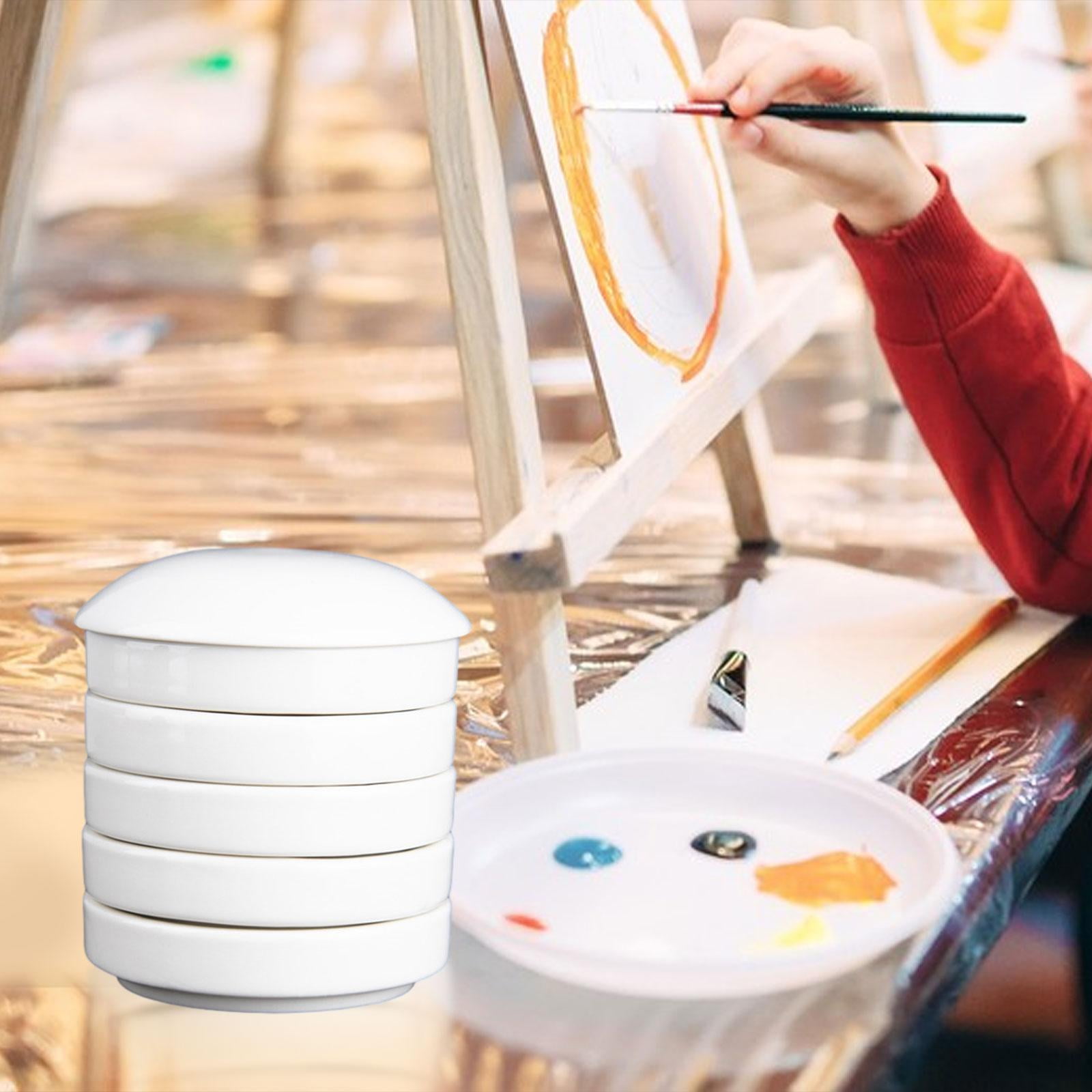 Yunhgft Ceramic Paint Palette Porcelain Mixing Palette Stackable Washable Layers Chinese