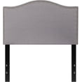 thumbnail image 6 of Upholstered Twin Size Headboard with Nailtrim in Light Gray Fabric, 6 of 16