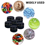 50g Round Empty Container Jar 12 Pieces Refillable Cosmetic Containers,with Label and Spatulas, for Travel Storage Makeup Beauty Products, Face Creams (Black)