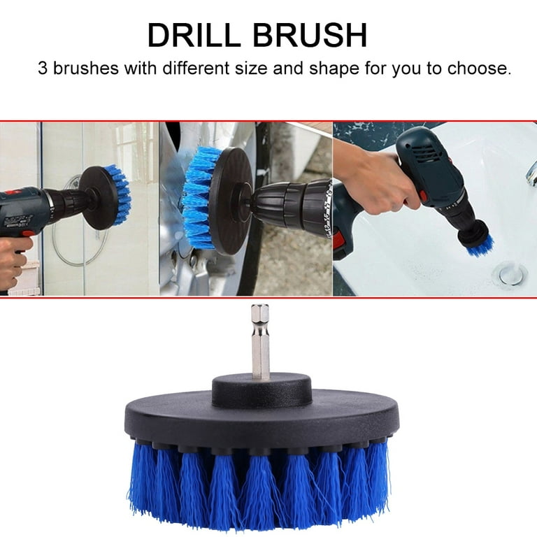 Cleaning Brush, High Hardness Plastic 1/4 Inch Quick Shaft Scrubbing  Bubbles Bathroom Cleaner, Grout Cleaning Brush For Toilet Grout Tile