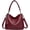 Red, variant on CoCopeaunts Tote Bag for Women Leather Shoulder Purse Handbag Casual Retro Hobo Crossbody Bag with Tassel