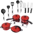 thumbnail image 3 of Juego de utensilios de cocina con imaginación, juego completo de accesorios de cocina para niños con comida de corte realista, plástico no tóxico para una diversión segura, las mejores herramientas, 3 of 4