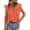 Orange, variant on PRETTYGARDEN Womens Summer Tops Dressy Casual Ruffle Cap Sleeve Button V Neck Embroidered Eyelet Blouses Shirts
