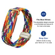 TECH CIRCLE Braided Sport Watch Band Replacement for Google Fitbit Air, 240mm Length, 18mm Width, Magnetic Clasp, Adjustable Breathable Comfortable Wristband, Multi-color