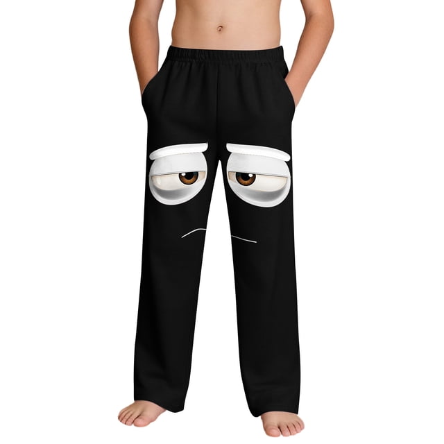 Pantalons pour Enfants Filles Imprimés Décontractés de Plage avec Poches 100 % Polyester