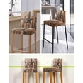 thumbnail image 5 of Country Star Brown Bar Stool Covers Set of 4, Western Texas Vintage Farmhouse Wooden Stretch Bar Chair Covers with Backs, Removable Pub Counter Height Chair Cover for Kitchen Dining Room Cafe, 5 of 7