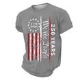 thumbnail image 4 of Ruiwill 4Th Of July Mens T-Shirts Patriotic Breathable Summer Independence Day Tops 1776-2026 250Th Anniversary Short Sleeve Crew Neck Mens Tops Size Xxxxl Grey, 4 of 4