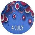thumbnail image 3 of 4th of July Soft Bedroom Round Area Rug, Washable Cute Nursery Circle Throw Mat, Non-Slip Contemporary Small Low Pile Floor Carpet for Dorm Bedside, 3 of 6