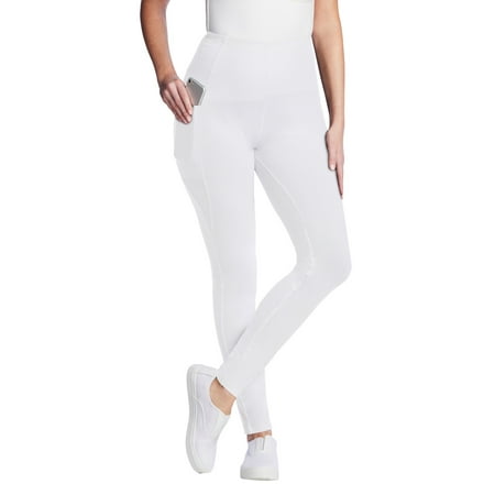 Woman Within Plus Size Tall Stretch-Cotton Knit Pull-On Pocket Leggings