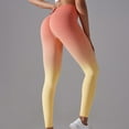 thumbnail image 5 of lcziwo Today's Sales of The Day, Workout Leggings for Women Gym Butt Lifting High Waisted Yoga Pants 2025 Fashion Gradient Print Tummy Control Running Tights Yellow L, 5 of 8