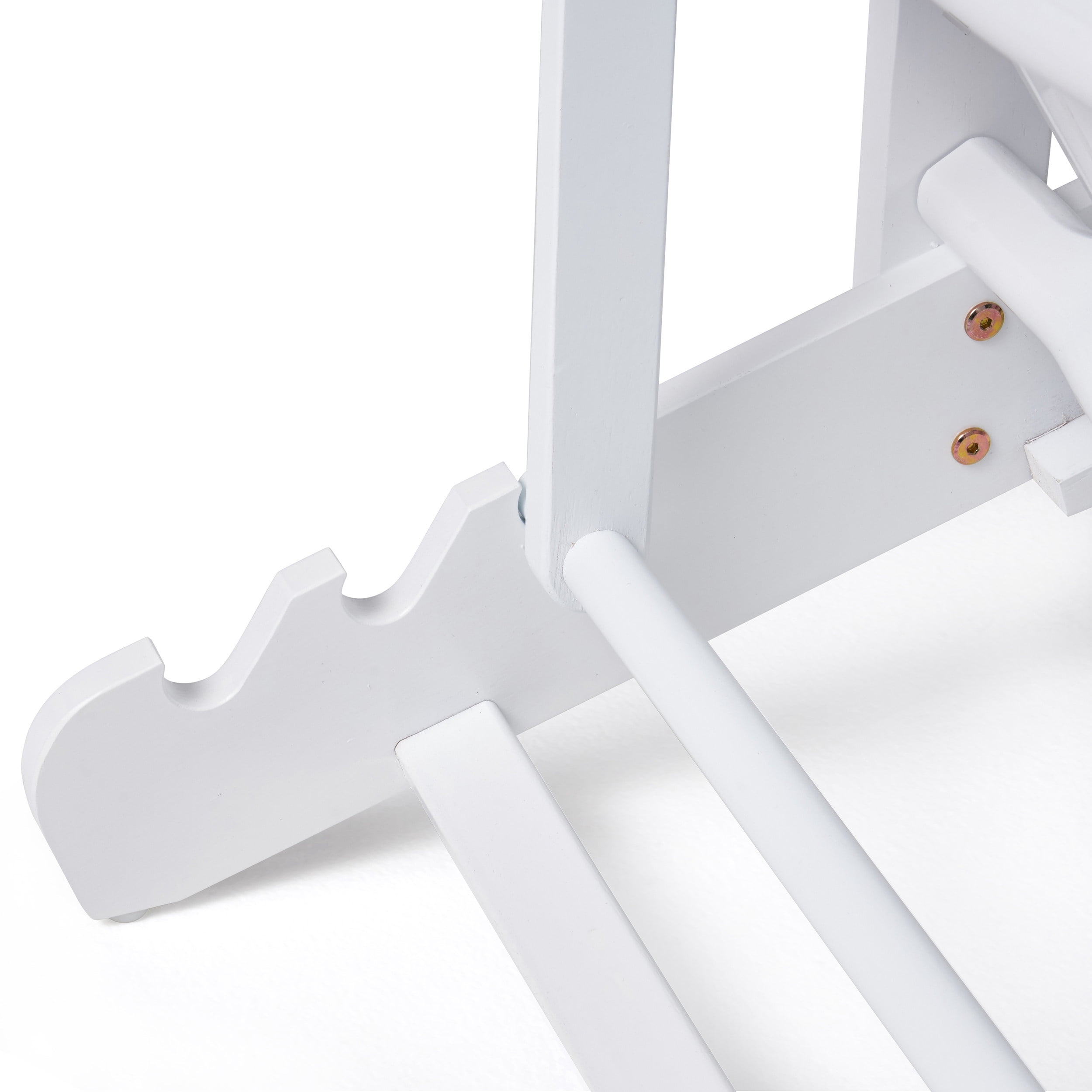 Kono Outdoor Acacia Wood Reclining Adirondack Chair with Footrest, White