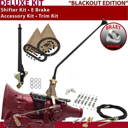 American Shifter AOD Shifter Kit Black 16 in. E Brake Cable Clamp Clevis Trim Kit for F2640