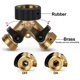 thumbnail image 4 of Conector y, conector de manguera, grifo de lavadora doble, distribuidor en Y de 2 vías, 3/4 pulgadas para conectar 2 electrodomésticos, para grifo de jardín, F kaili Sencillez, 4 of 5