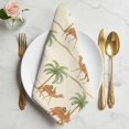 thumbnail image 2 of Date Coconut Tree Cloth Napkins, Desert Camels Botanical Tropical Beige Washable and Reusable Dinner Napkins Set of 4, Table Napkin for Kitchen Party Birthday Wedding Hotel Housewarming 20"x20", 2 of 9