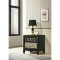 thumbnail image 2 of Contemporary Bedroom Nightstand Made Of Black And Natural Wood, 2 Type In Wood With Two Drawer Storage, 2 of 2
