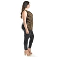 thumbnail image 2 of Blusa sin manga 2 texturas Roman Fashion /Tallas Extras, 702 (Print /Cafe) cafe 38, 2 of 6