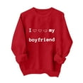 thumbnail image 1 of Amzcrzy Chandails pour Femmes Imprimé Mode Rouge Chandails Valentines Day Décontractés Manches Longues Col Rond Cadeaux Valentines Tops Valentines Day pour Femmes, 1 of 7