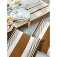 thumbnail image 2 of Outdoor Waterproof Throw Pillow Covers Set of 2 Bohemian Brown Stripe Decorative Pillowcases Square Outdoor Pillows Cushion Case 18x18 Inch Boho Style Patio Pillows for Couch Sofa Bed Garden, 2 of 7