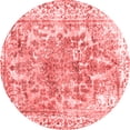 thumbnail image 1 of Ahgly Company Indoor Round Abstract Red Contemporary Area Rugs, 8' Round, 1 of 4