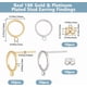 thumbnail image 2 of 1 caja de 20 piezas de aretes circulares de latón chapado en oro de 18 quilates y platino, con forma geométrica, redondos, huecos, con aro para hacer aretes., 2 of 6