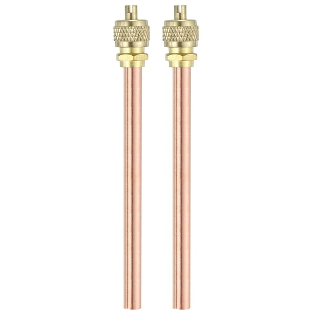 2Pcs Access Service Valves, 1/4" OD x 4.06" Length Filling Access Valves
