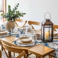 thumbnail image 6 of Navy Blue Yellow Round 15 Inch Placemats Set of 6, Boho Southwestern Ethnic Mexican Flowers HeatResistant Non Slip Place Mats for Dining Table, Wipeable Braided Kitchen Table Mats for Housewarming, 6 of 9