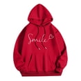 thumbnail image 2 of Graphic Hoodies for Women Fall Winter Long Sleeve Positive Message Hooded Sweatshirt with Pockets Pullover Tops, 2 of 5